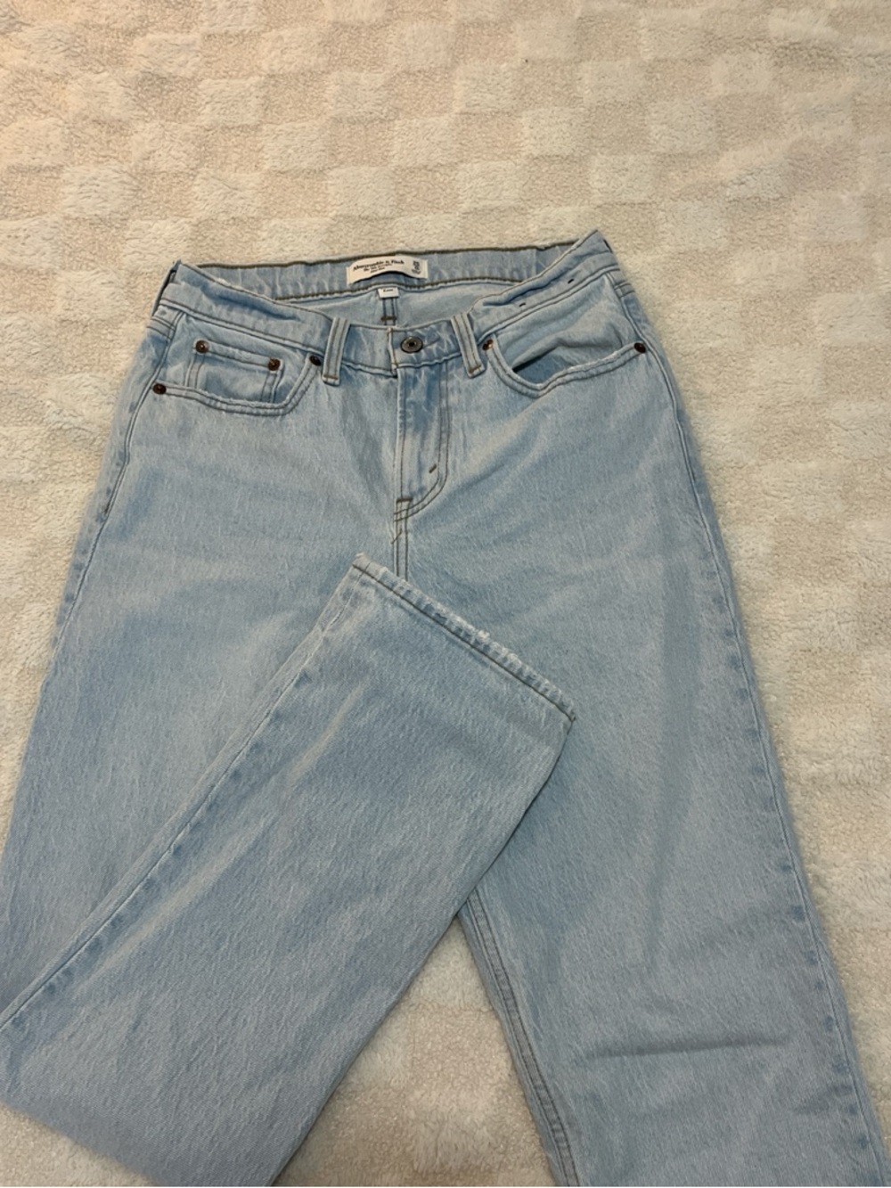 Abercrombie & Fitch Light Blue Straight Leg Jeans